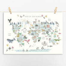 Load image into Gallery viewer, Animal World Map | Aqua Land