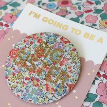 Load image into Gallery viewer, Liberty Big Sister Badge -  Pinks and Florals