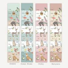 Load image into Gallery viewer, Woodland Animals Height Chart