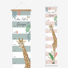 Load image into Gallery viewer, Personalised Giraffe Height Chart