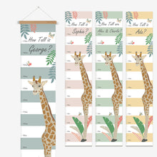 Load image into Gallery viewer, Personalised Giraffe Height Chart
