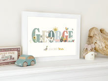 Load image into Gallery viewer, Personalised Farmyard Name Print | Various Colours