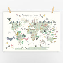 Load image into Gallery viewer, Animal World Map | Green Land