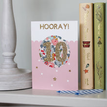 Load image into Gallery viewer, Birthday Card | Liberty Fabric & Gold Glitter