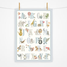 Load image into Gallery viewer, Alphabet Print | Arctic Blues
