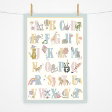 Load image into Gallery viewer, Alphabet Print | Blue Pink & Yellow