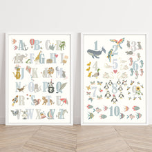 Load image into Gallery viewer, Number Chart Print | Arctic Blues