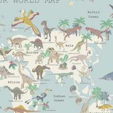 Load image into Gallery viewer, Dinosaur World Map | Blue