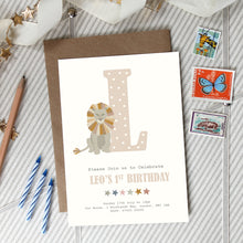 Load image into Gallery viewer, Personalised Animal Themed Party Invitation