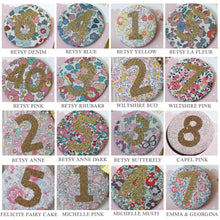 Load image into Gallery viewer, Liberty Birthday Badge -  Pinks and Florals