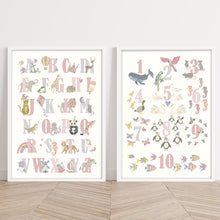 Load image into Gallery viewer, Number Chart Print | Dusty Pinks