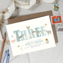 Load image into Gallery viewer, Farm Animals Party Invitation