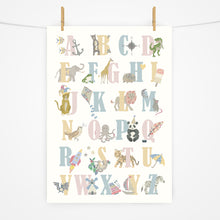 Load image into Gallery viewer, Alphabet Print | Blue Pink & Yellow