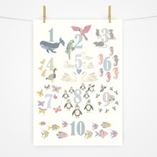 Load image into Gallery viewer, Number Chart Print | Arctic Blues