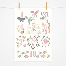 Load image into Gallery viewer, Number Chart Print | Dusty Pinks