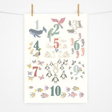 Load image into Gallery viewer, Number Chart Print | Forest Greens