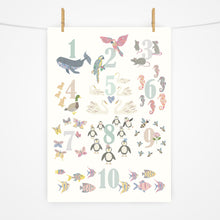 Load image into Gallery viewer, Number Chart Print | Naturals & Greens