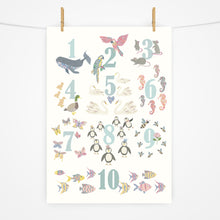 Load image into Gallery viewer, Number Chart Print | Ocean Blues