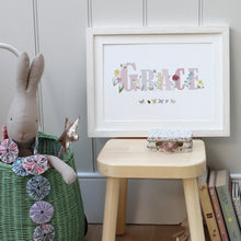 Load image into Gallery viewer, Personalised Flower Name Print | Various Colours