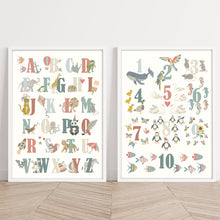 Load image into Gallery viewer, Number Chart Print | Forest Greens
