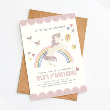 Load image into Gallery viewer, Unicorn Party Invitation
