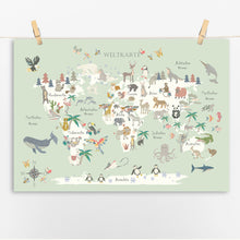 Load image into Gallery viewer, German Animal World Map | Tierweltkarte