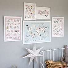 Load image into Gallery viewer, Number Chart Print | Dusty Pinks