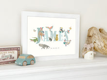 Load image into Gallery viewer, Personalised Jungle Name Print | Various Colours