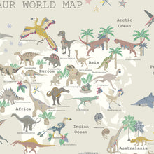Load image into Gallery viewer, Dinosaur World Map | Natural (Light)