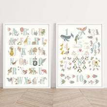 Load image into Gallery viewer, Number Chart Print | Naturals & Greens