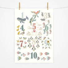 Load image into Gallery viewer, Number Chart Print | Forest Greens