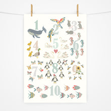 Load image into Gallery viewer, Number Chart Print | Naturals & Greens