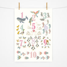 Load image into Gallery viewer, Number Chart Print | Rose Garden
