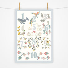 Load image into Gallery viewer, Number Chart Print | Arctic Blues