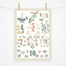 Load image into Gallery viewer, Number Chart Print | Forest Greens