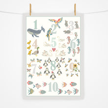 Load image into Gallery viewer, Number Chart Print | Naturals & Greens