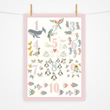 Load image into Gallery viewer, Number Chart Print | Peaches & Pinks
