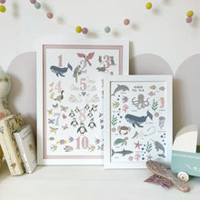 Load image into Gallery viewer, Number Chart Print | Dusty Pinks