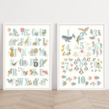 Load image into Gallery viewer, Alphabet Print | Ocean Blues