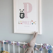 Load image into Gallery viewer, Personalised Initial Print | Hearts & Butterflies | Various Colours | Floral Edition