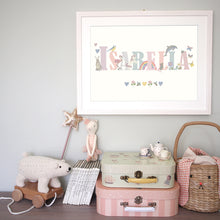 Load image into Gallery viewer, Personalised Pretty & Pink Name Print | Various Colours