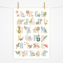 Load image into Gallery viewer, Alphabet Print | Blue Pink & Yellow
