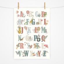 Load image into Gallery viewer, Alphabet Print | Forest Greens