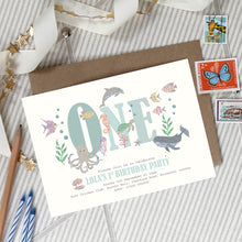 Load image into Gallery viewer, Under the Sea Party Invitation