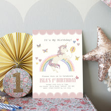 Load image into Gallery viewer, Unicorn Party Invitation