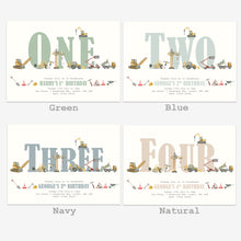 Load image into Gallery viewer, Digger Themed Party Invitation