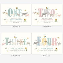 Load image into Gallery viewer, Farm Animals Party Invitation