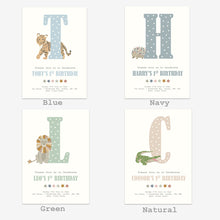 Load image into Gallery viewer, Personalised Animal Themed Party Invitation