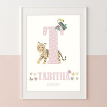 Load image into Gallery viewer, Personalised Initial Print | Hearts & Butterflies | Various Colours | Floral Edition