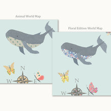 Load image into Gallery viewer, Animal World Map | Grey